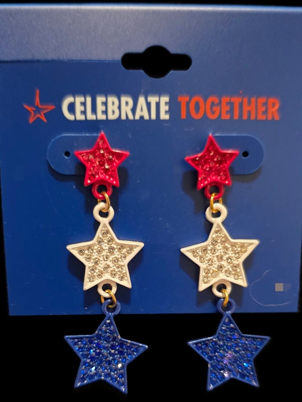 Patriotic Star Drop Earrings